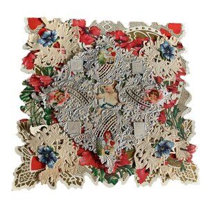 Vintage Victorian Die-Cut Paper Lace Valentines Day